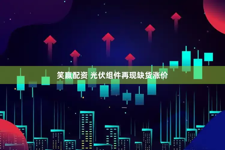 笑赢配资 光伏组件再现缺货涨价